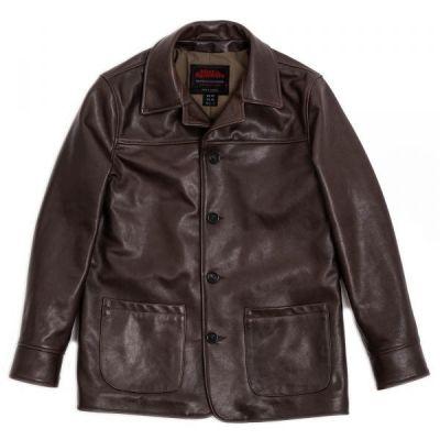 Heritage Brown Leather Car Coat