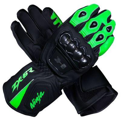 Kawasaki Ninja ZX-6R Leather Motorcycle Gloves