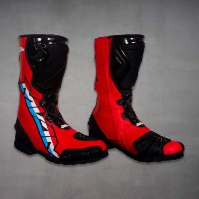 Michael Van Der Mark Red Moto Boots WSBK 2023
