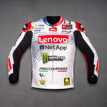 Франческо Багнаи Белая Кожаная Мото Куртка WT 2024