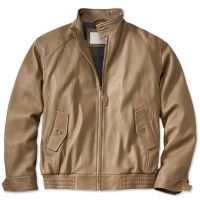 Men's Leather Bomber Jacket