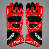 Fabio Quartararo Racer Motorcycle Gloves MotoGP 2024 upper view