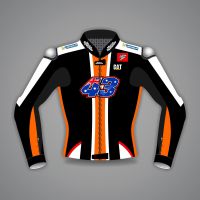 Jack Miller Black Racing Jacket KTM Winter Test 2022 front view
