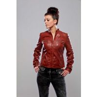 karma jacket leather women front view