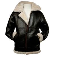 Leather Fur 3/4 Length Jacket