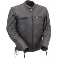 Motorcycle Jacket with Zip-Off Sleeves