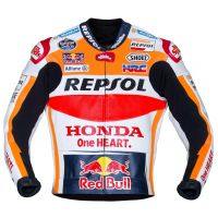 Marc Marquez Honda Repsol MotoGP 2017 Leather Jacket front view
