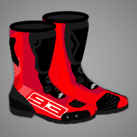 Marc Marquez Red Biker Boots MotoGP 2024
