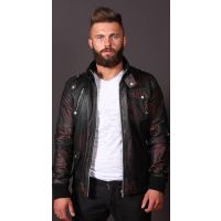 Devil Bomber Men Leather jacket