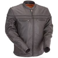 Motorcycle Jacket with Mandarin Collar