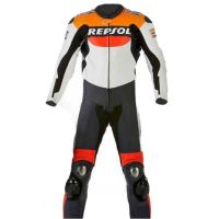  Repsol Motorbike Racing Leather Suit 
