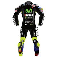 Valentino Rossi Movistar Yamaha Racing 2017 Suit Black Black front view