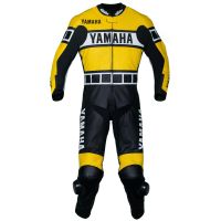 Yamaha Yellow Motorbike Racing Leather Suit